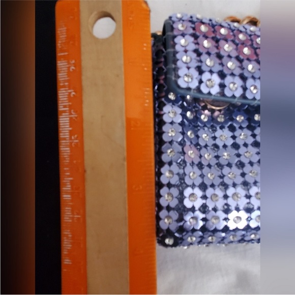 Kurt Geiger Blue Sequin Crossbody Bag - Picture 10 of 10